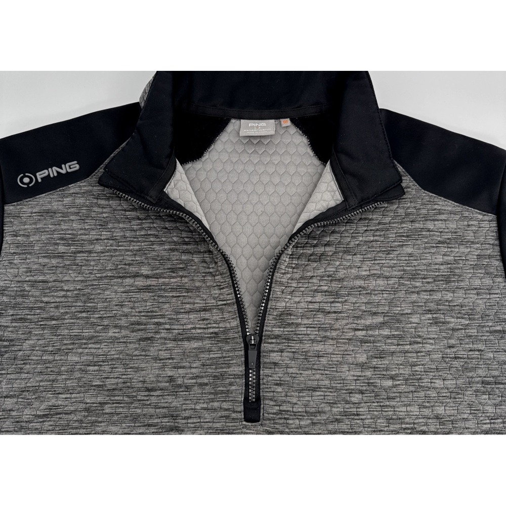Ping SensorWarm Pullover Jacket Men M Gray 1/4 Zip Golf Performance